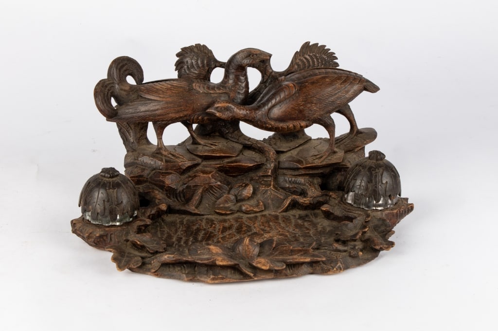 SWISS BLACK FOREST DOUBLE INKWELL - 2