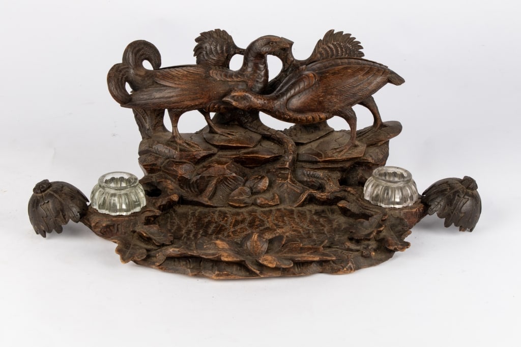 SWISS BLACK FOREST DOUBLE INKWELL - 3