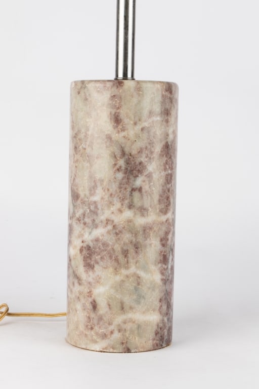WALTER VON NESSEN MARBLE DOUBLE BULB TABLE LAMP - 2