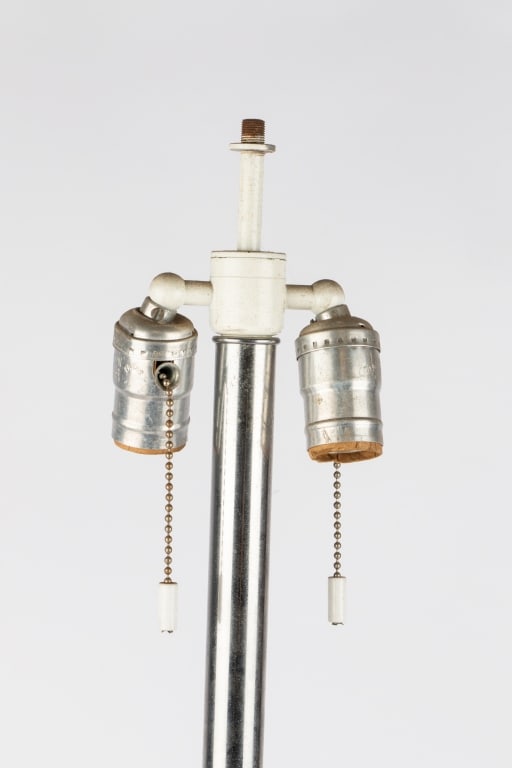 WALTER VON NESSEN MARBLE DOUBLE BULB TABLE LAMP - 3