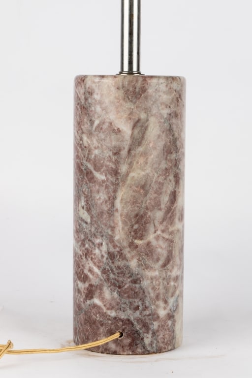 WALTER VON NESSEN MARBLE DOUBLE BULB TABLE LAMP - 6