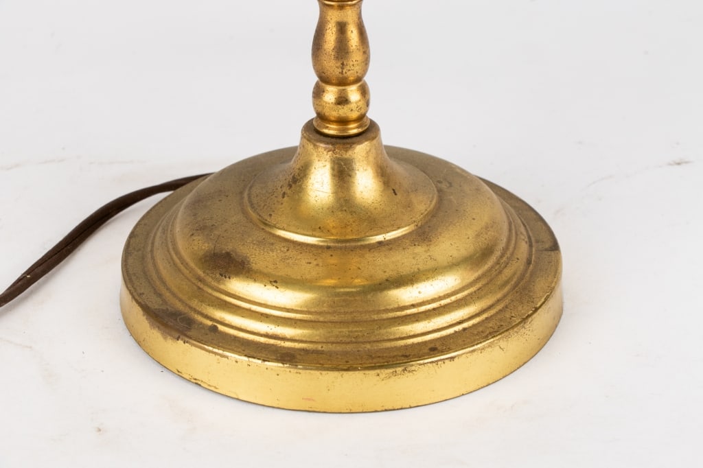 DOUBLE OIL CONVERTED LIBRARY TABLE LAMP - 8