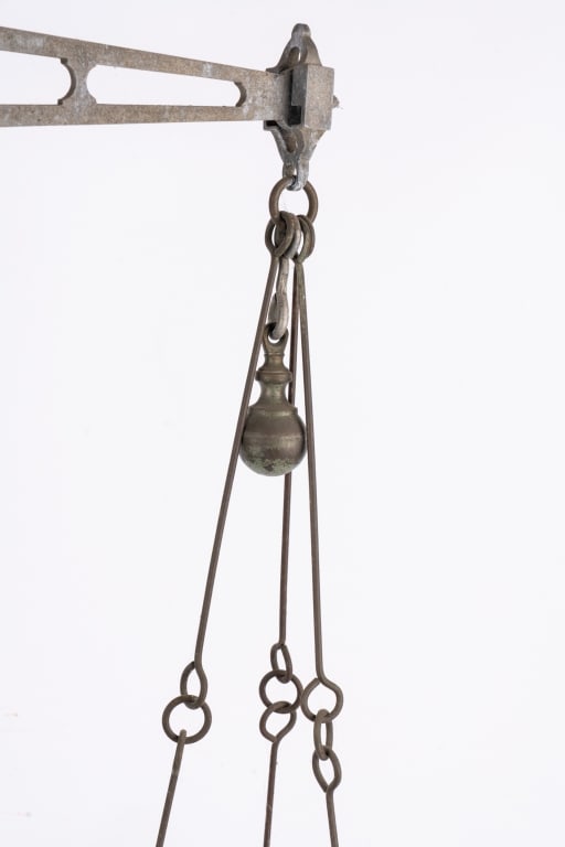 R. D. SIMPSON BRASS COPPER & IRON APOTHECARY SCALE - 4