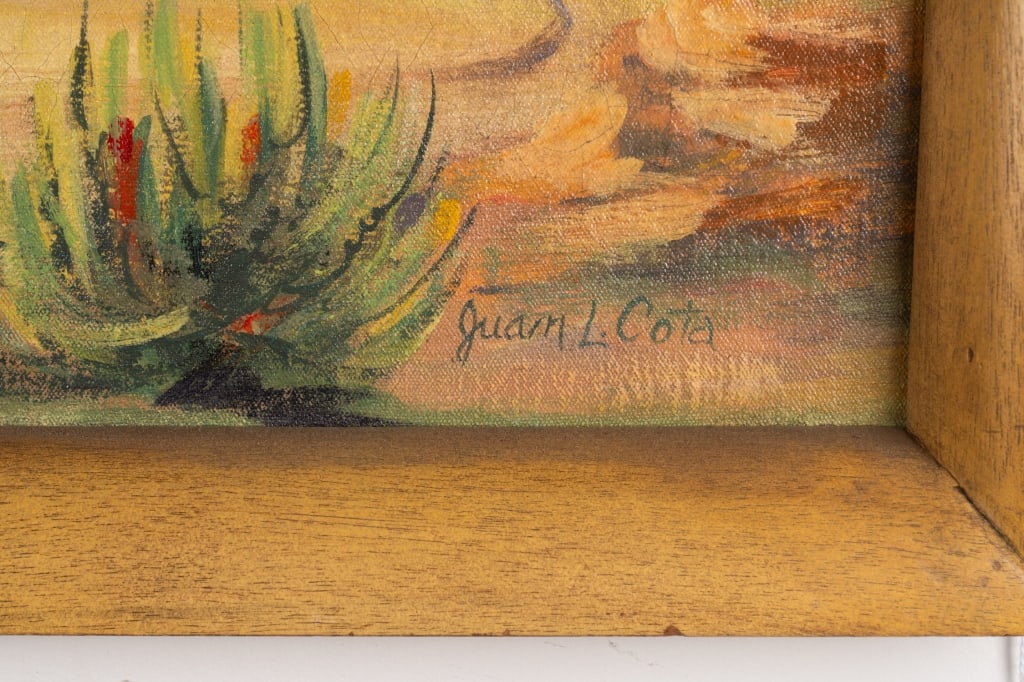 JUAN L. COTA, LANDSCAPE, OIL ON BOARD - 3