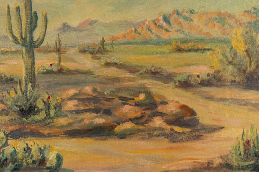 JUAN L. COTA, LANDSCAPE, OIL ON BOARD - 6