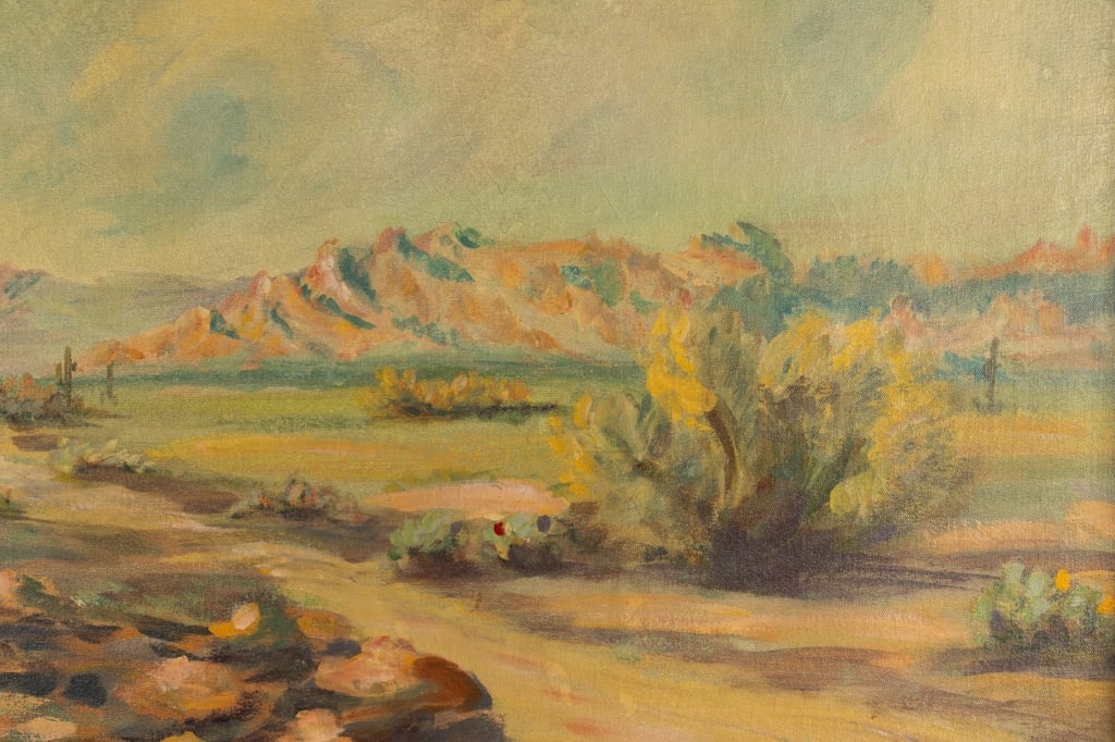 JUAN L. COTA, LANDSCAPE, OIL ON BOARD - 7