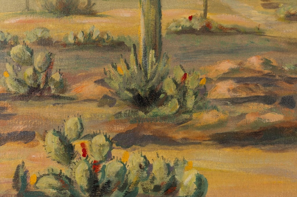 JUAN L. COTA, LANDSCAPE, OIL ON BOARD - 8