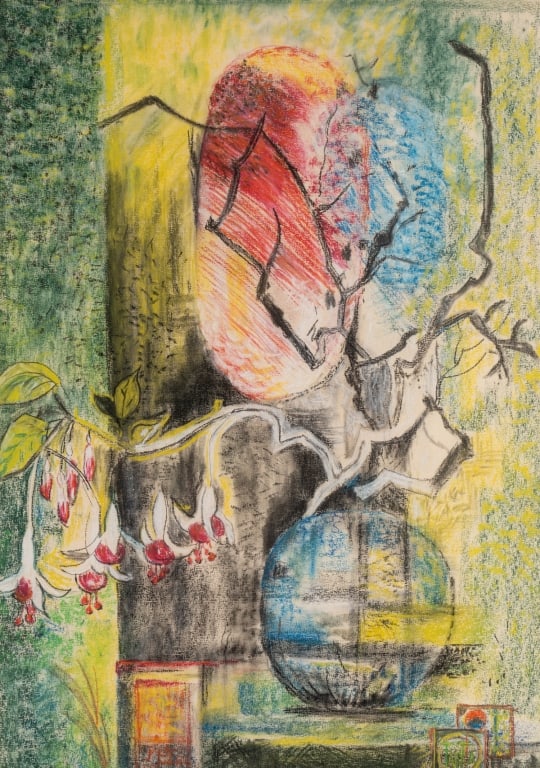 TANTA, ABSTRACT PAINTING, MM ON PAPER - 4