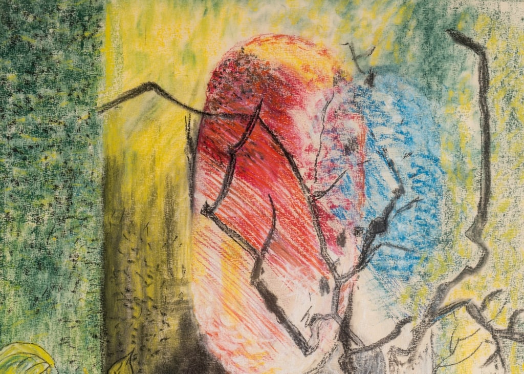 TANTA, ABSTRACT PAINTING, MM ON PAPER - 5