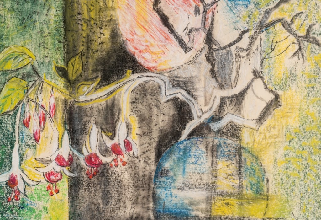 TANTA, ABSTRACT PAINTING, MM ON PAPER - 6