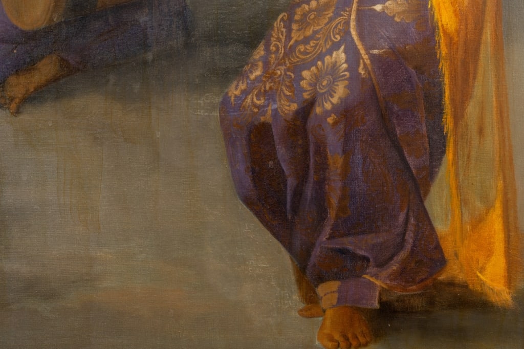 INDONESIAN BALINESE LEGONG DANCER PAINTING - 6