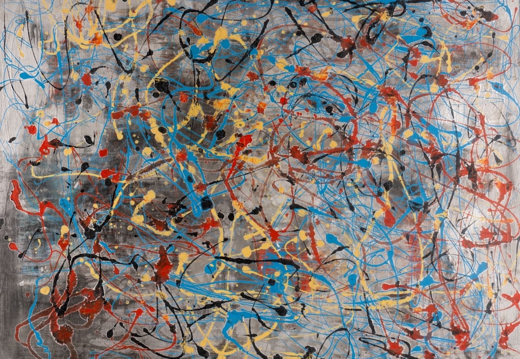 JASON POLLOCK STYLE ABSTRACT PAINTING - 3