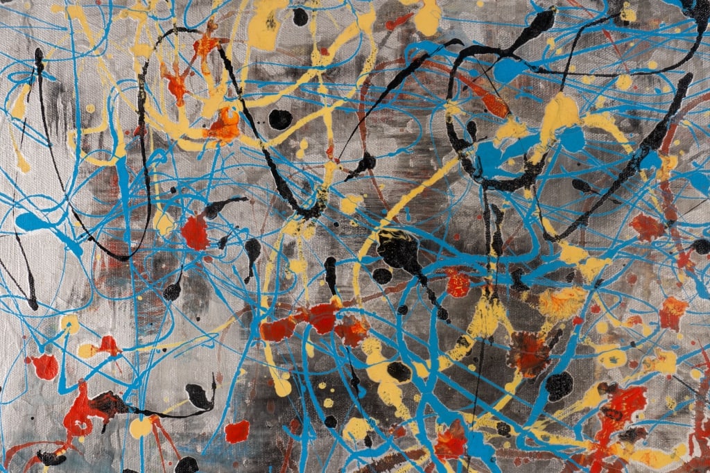 JASON POLLOCK STYLE ABSTRACT PAINTING - 4