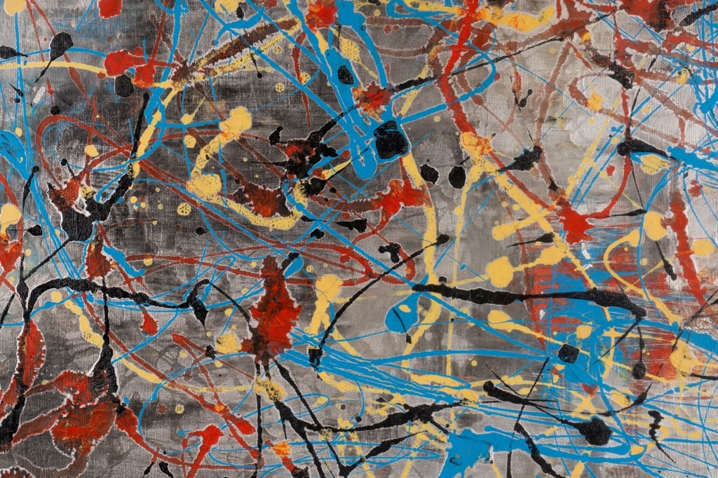 JASON POLLOCK STYLE ABSTRACT PAINTING - 5