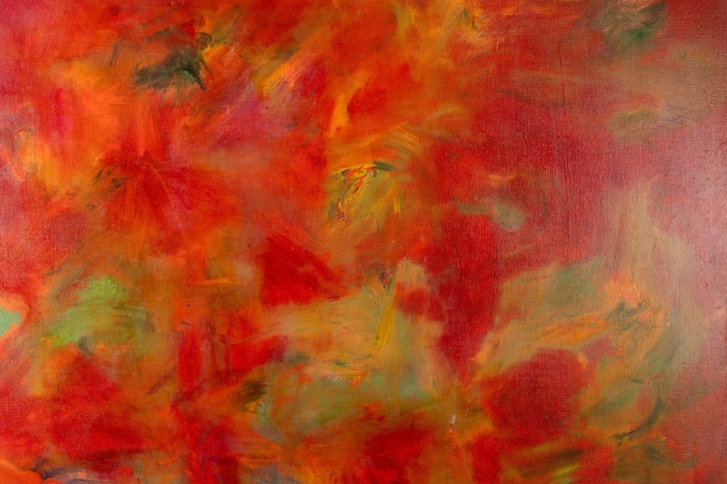 MODERN ABSTRACT OIL ON CANVAS BY JAMES CANAVAN - 4