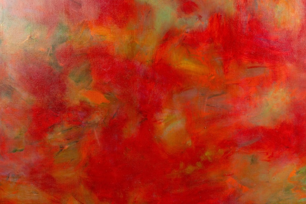MODERN ABSTRACT OIL ON CANVAS BY JAMES CANAVAN - 5