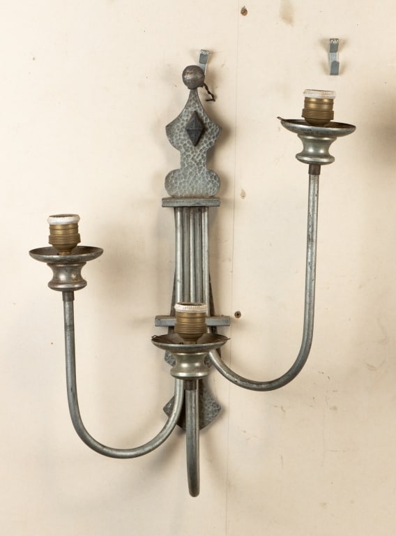 PAIR OF EARLY 19TH C. ITALIAN NICKEL SCONCES - 2