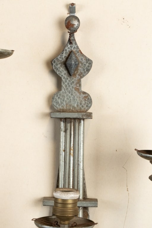 PAIR OF EARLY 19TH C. ITALIAN NICKEL SCONCES - 6