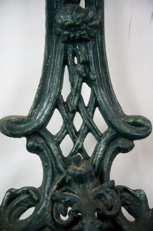 19TH C VICTORIAN ORNATE CAST IRON HALL TREE - 13