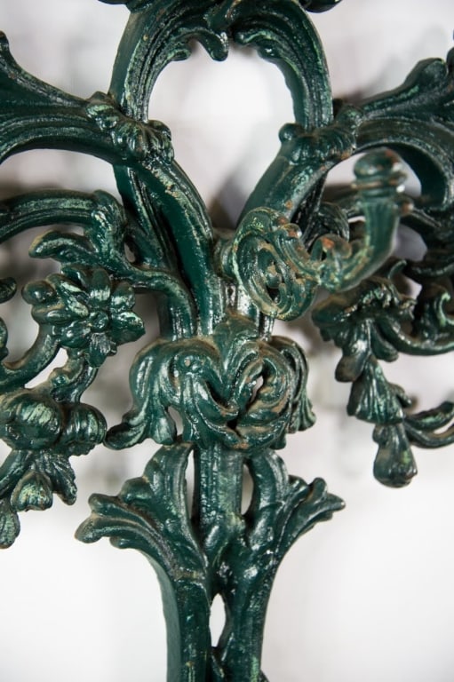 19TH C VICTORIAN ORNATE CAST IRON HALL TREE - 5