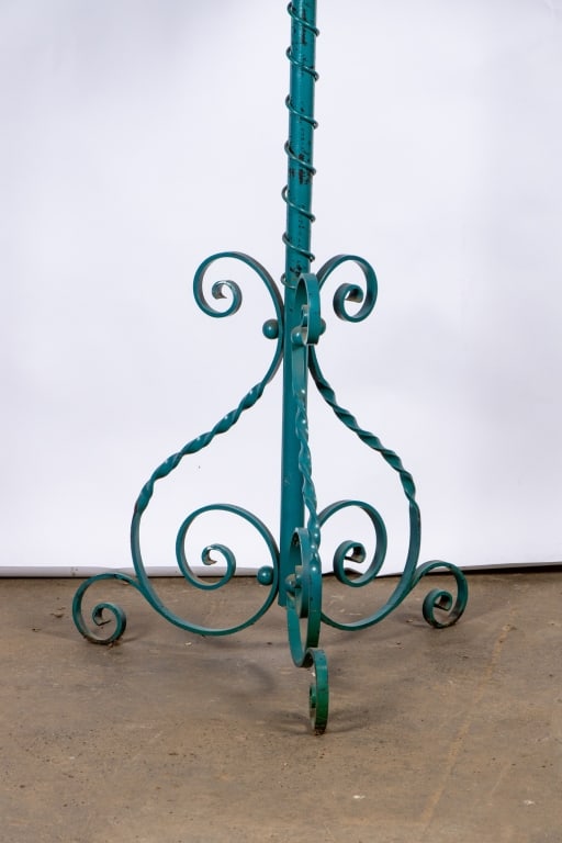 VINTAGE DECORATIVE ORNATE METAL BIRD CAGE ON STAND - 3