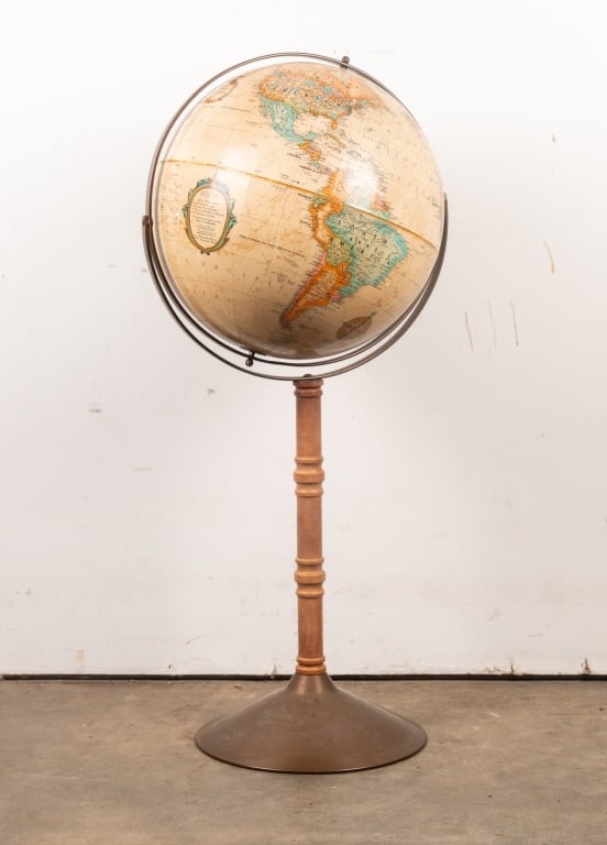 REPLOGLE VINTAGE GLOBE ON STAND - 2