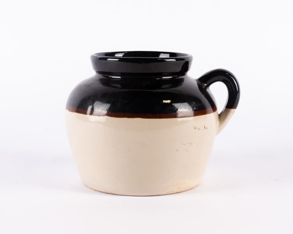 TWO HULL POTTERY PITCHERS & 1 UNMARKED PIECE - 7
