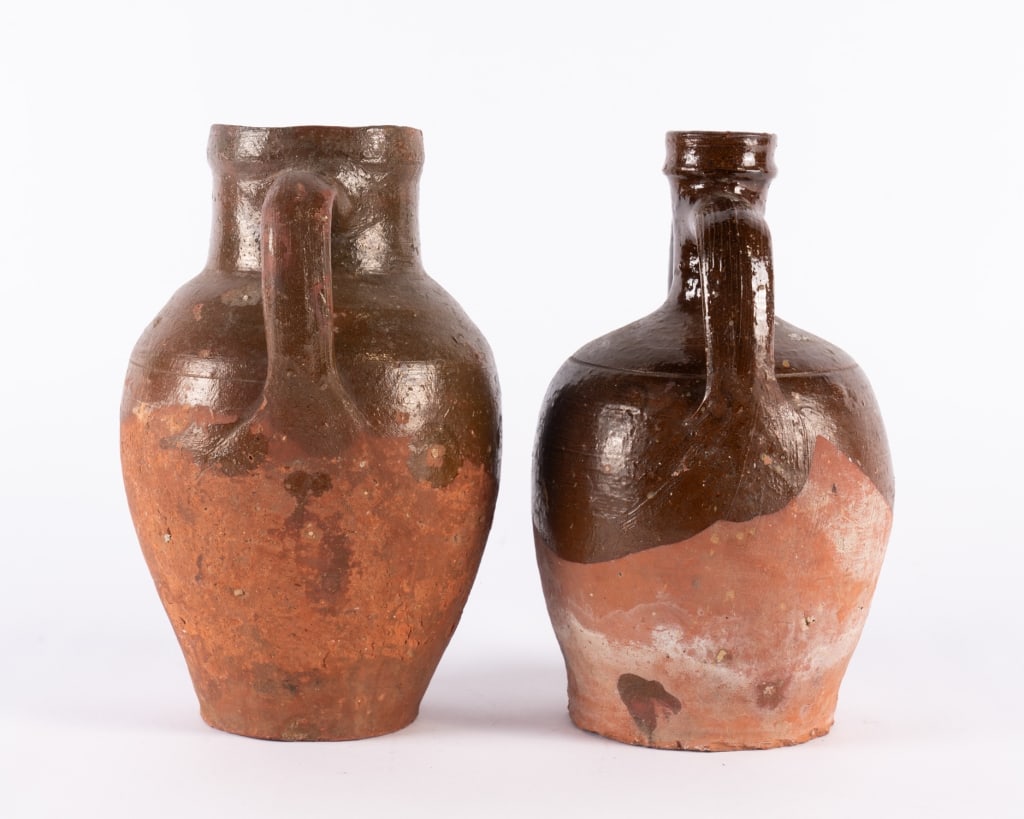 TWO FRENCH POTTERY JUGS - 2