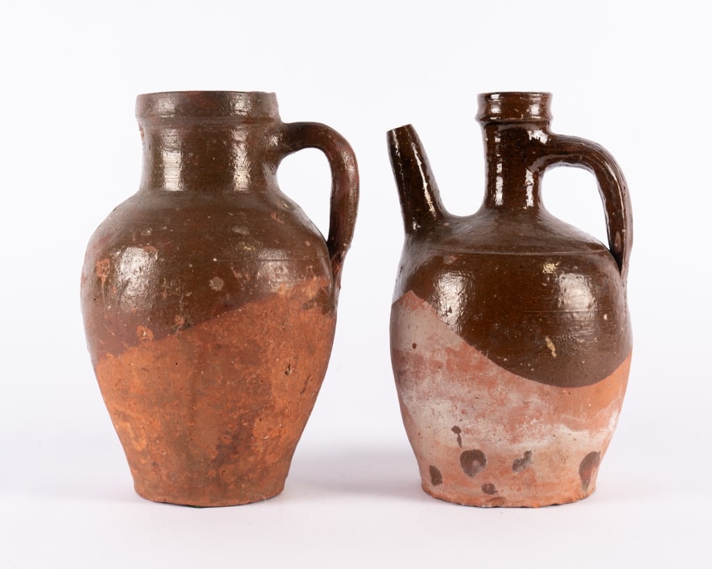 TWO FRENCH POTTERY JUGS - 3