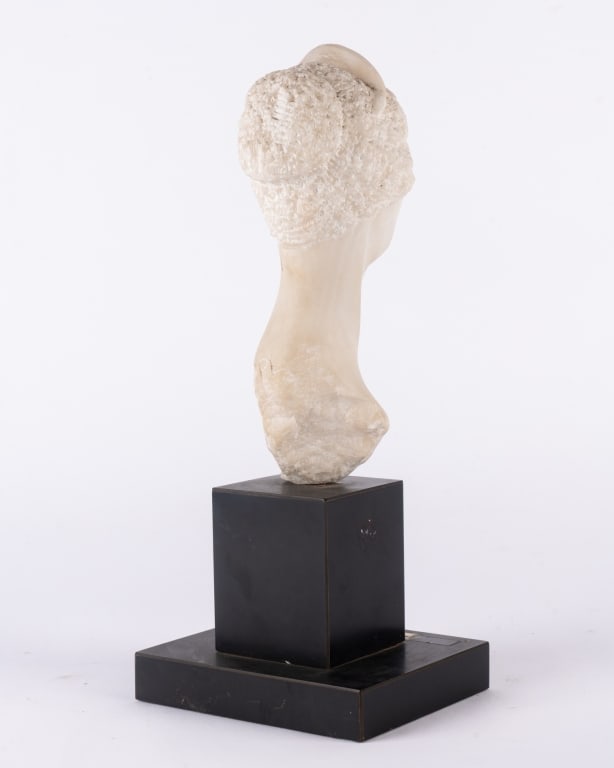 ALABASTER FEMALE BUST BY PEARL LAMBERG - 3