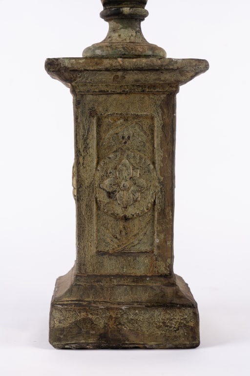 CAST STONE HERMES BUST ON PEDESTAL - 3