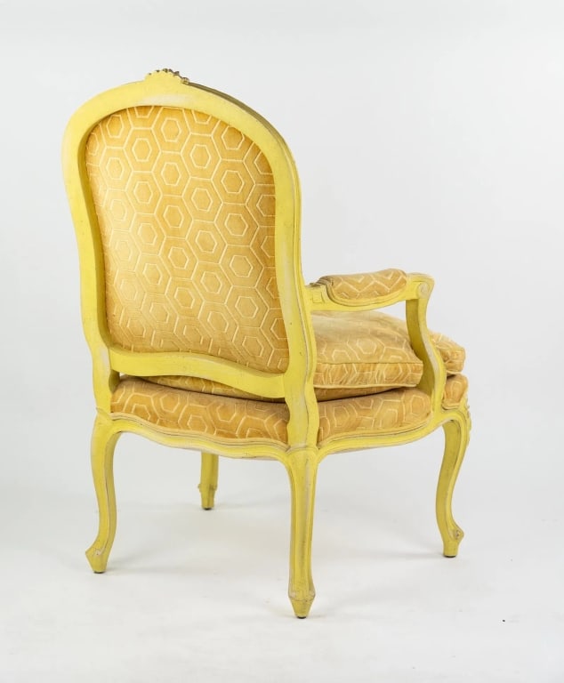 PAIR OF LOUIS XV STYLE BERGERE CHAIRS - 11