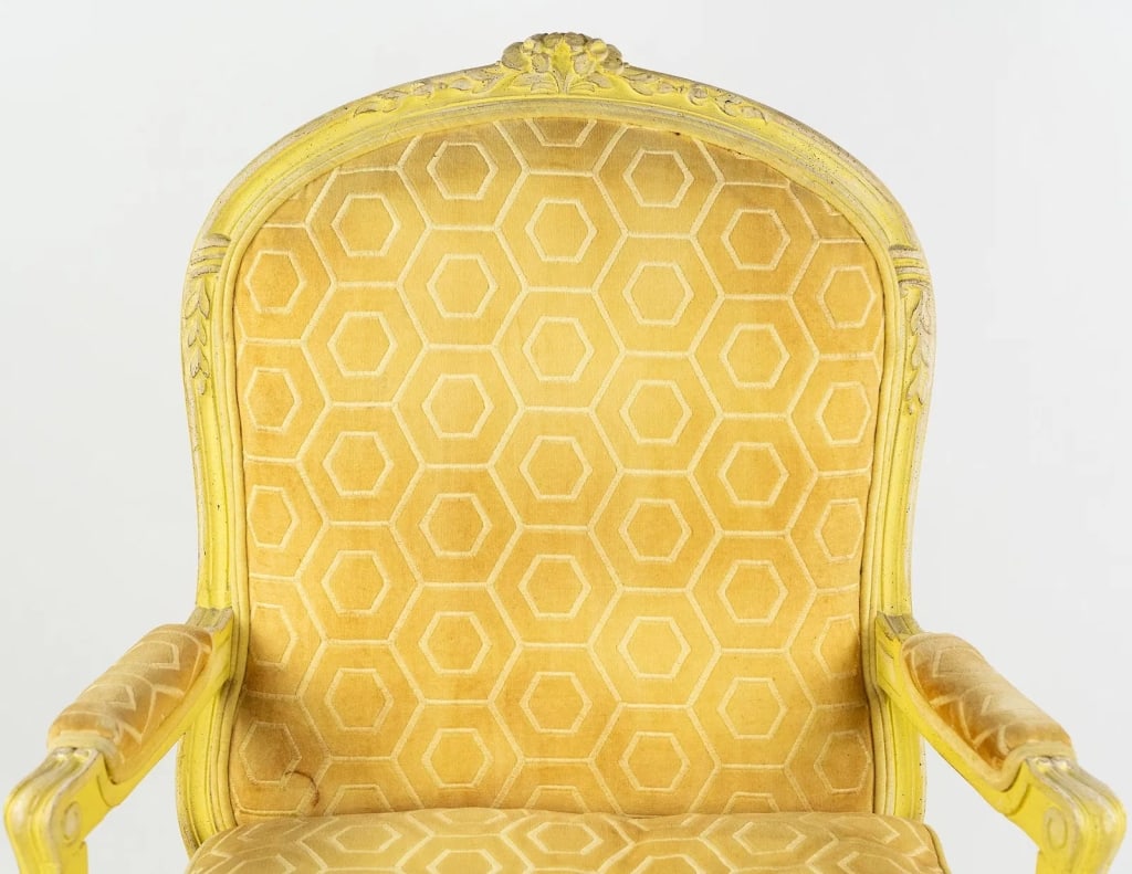 PAIR OF LOUIS XV STYLE BERGERE CHAIRS - 7