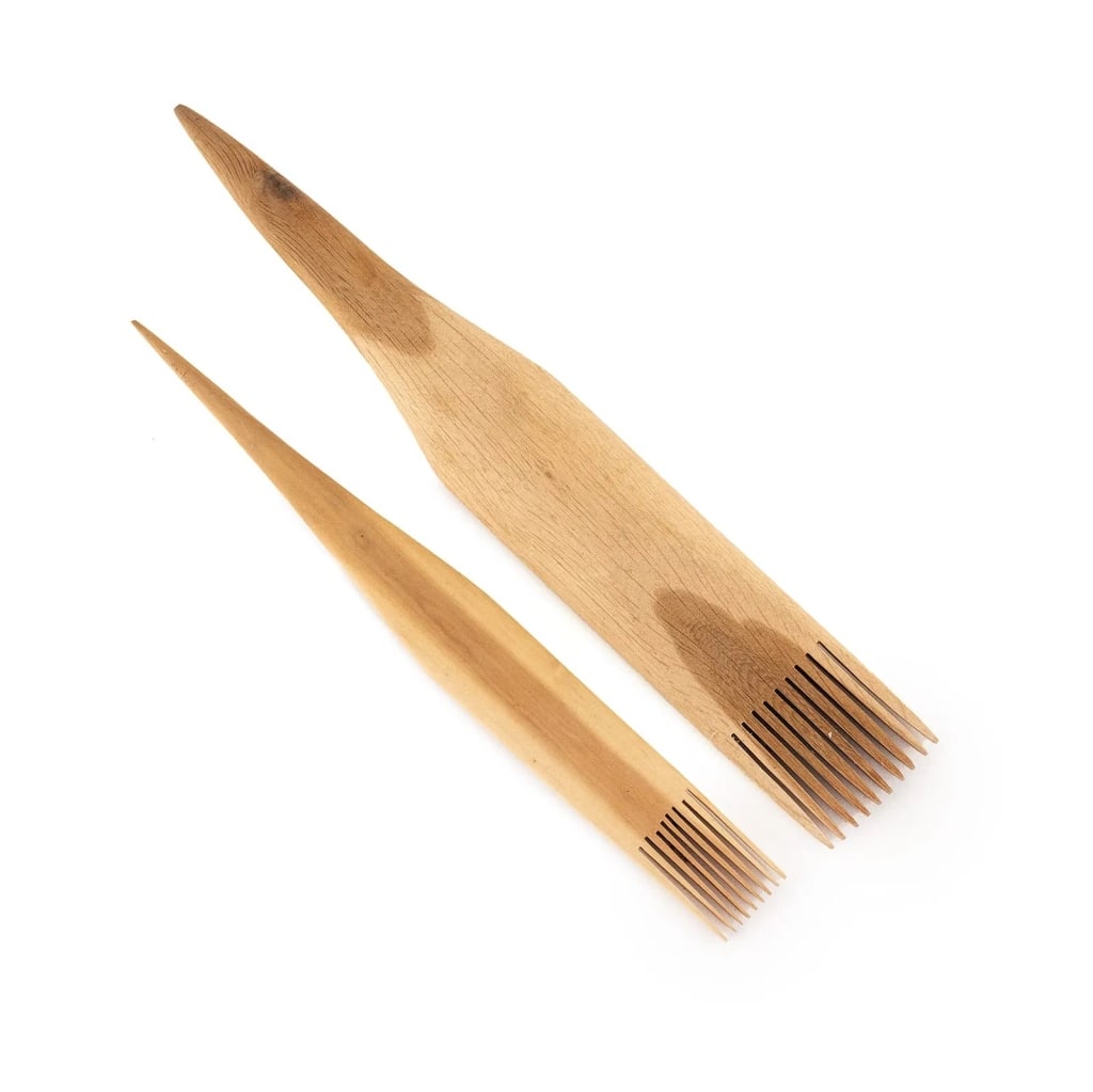 PAIR OF NAVAJO WOODEN WEAVING COMBS (1 of 3)