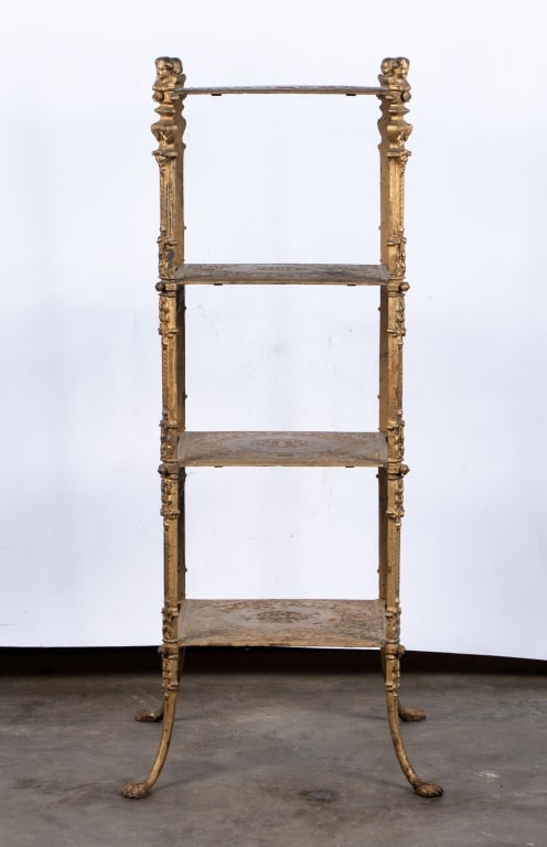 FOUR-TIER COLD-PAINTED IRON ETAGERE SHELF - 2