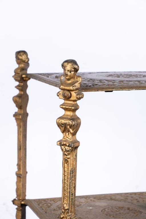 FOUR-TIER COLD-PAINTED IRON ETAGERE SHELF - 5