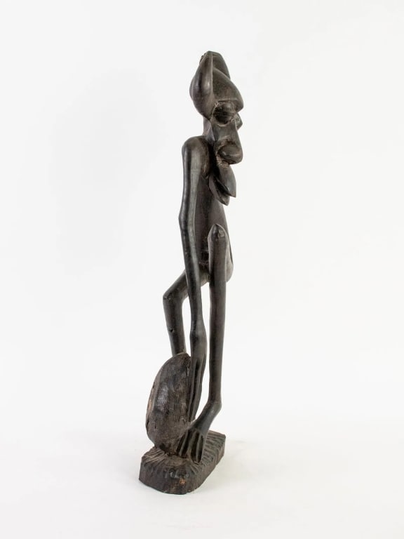 AFRICAN MAKONDE CARVED IRONWOOD SHETANI SCULPTURE - 2