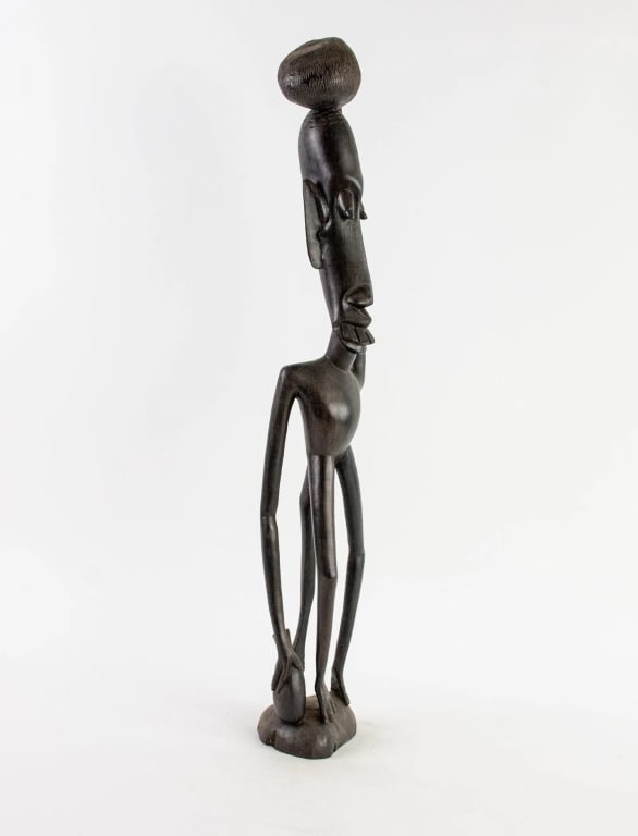 AFRICAN MAKONDE CARVED IRONWOOD SHETANI SCULPTURE - 2