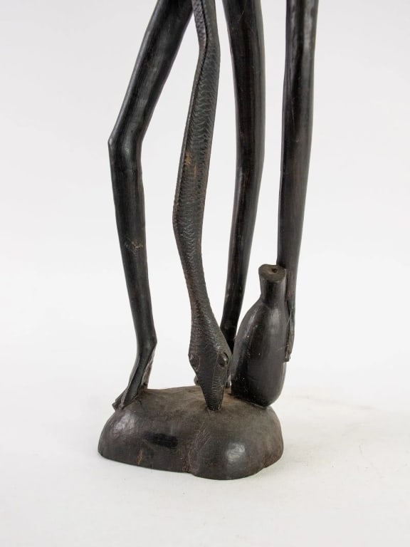 AFRICAN MAKONDE CARVED IRONWOOD SHETANI SCULPTURE - 5