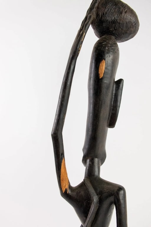 AFRICAN MAKONDE CARVED IRONWOOD SHETANI SCULPTURE - 6