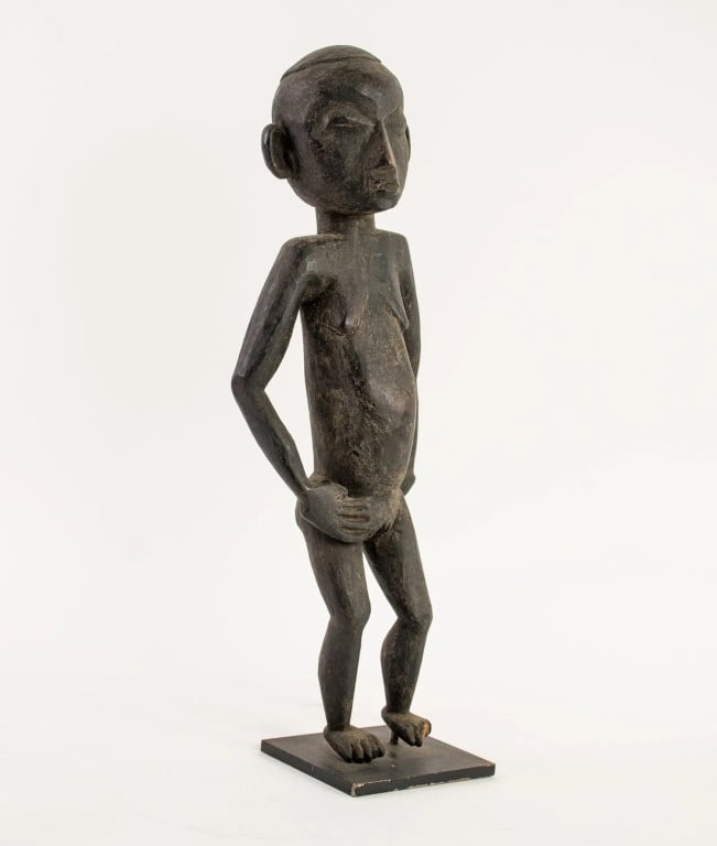 AFRICAN HAND-CARVED EBONY FERTILITY IDOL - 3
