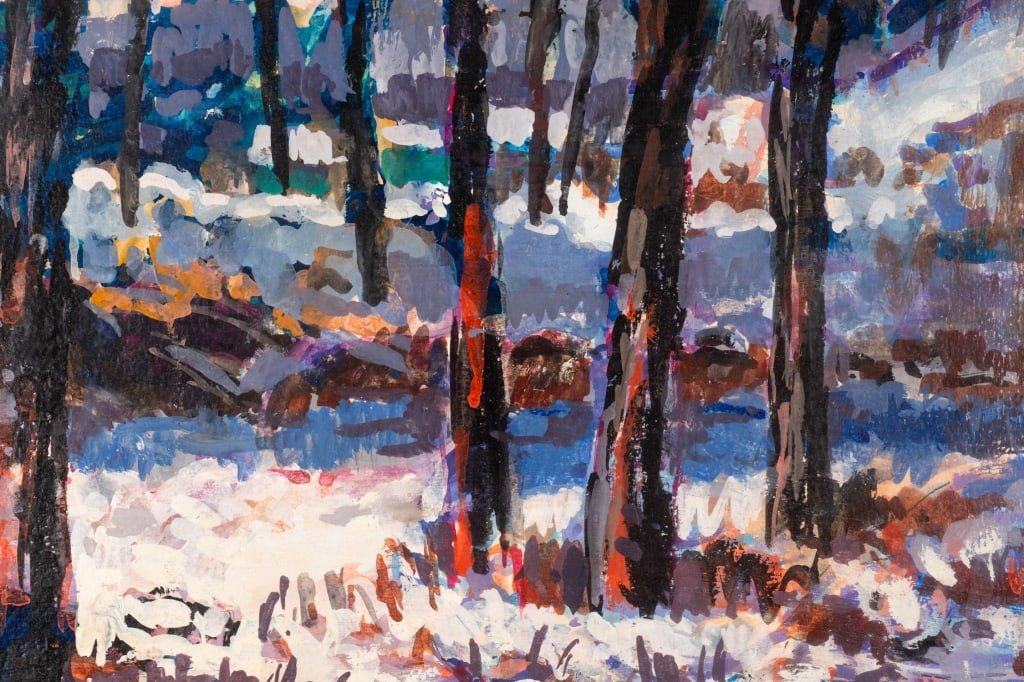 FRANCIS FOCER BROWN TEMPERA WINTER - 8