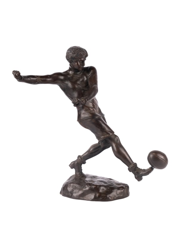 D. GRISARD BRONZE OF MAN PLAYING RUGBY (1 of 7)