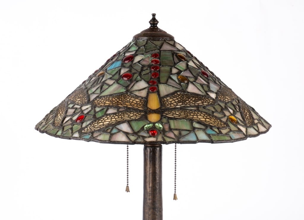 TIFFANY STYLE DRAGONFLY TABLE LAMP - 2