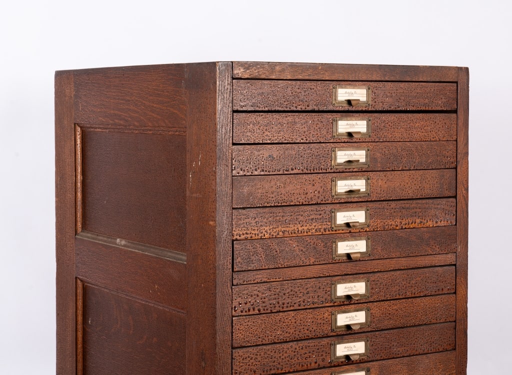 20TH CENTURY LIBRARY OR MUSEUM SPECIMEN CABINET - 5