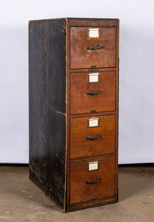 LIBRARY BUREAU 4 DRAWER FILE CABINET - 2