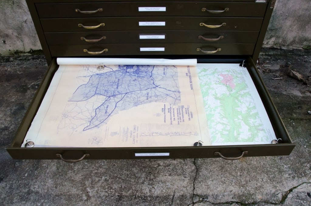 HAMILTON ARCHITECTURAL FLAT FILE CABINET - 11