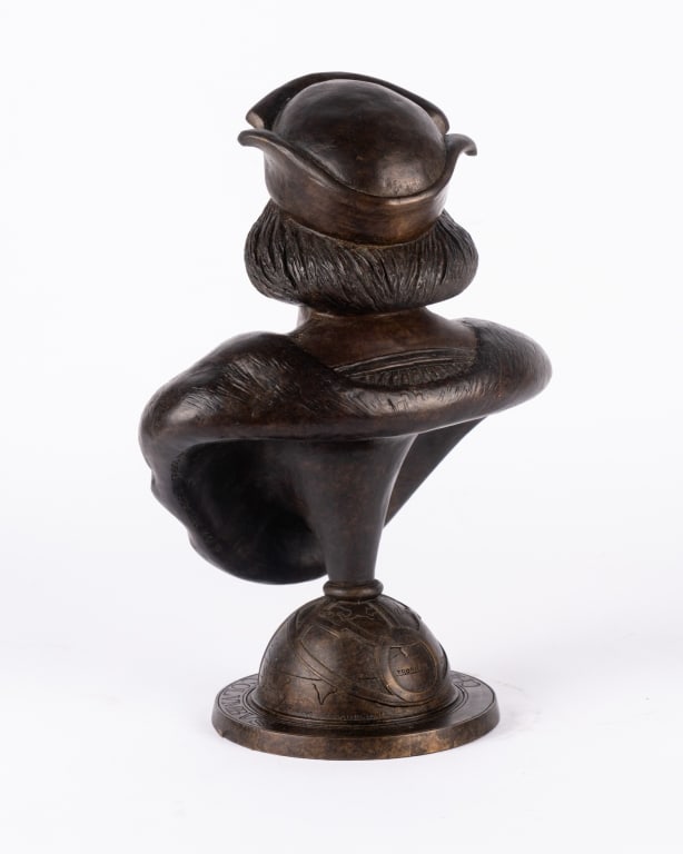 CHRISTOPHER COLUMBUS BRONZE BUST BY JOEL MEISNER STUDIOS INC. - 3