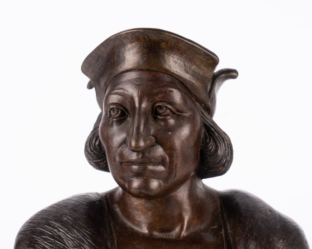 CHRISTOPHER COLUMBUS BRONZE BUST BY JOEL MEISNER STUDIOS INC. - 5