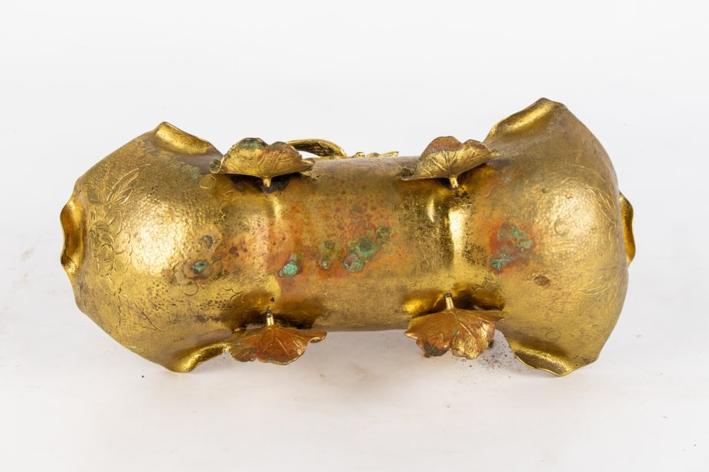 BRASS AESTHETIC MOVEMENT BIRD BASKET - 9